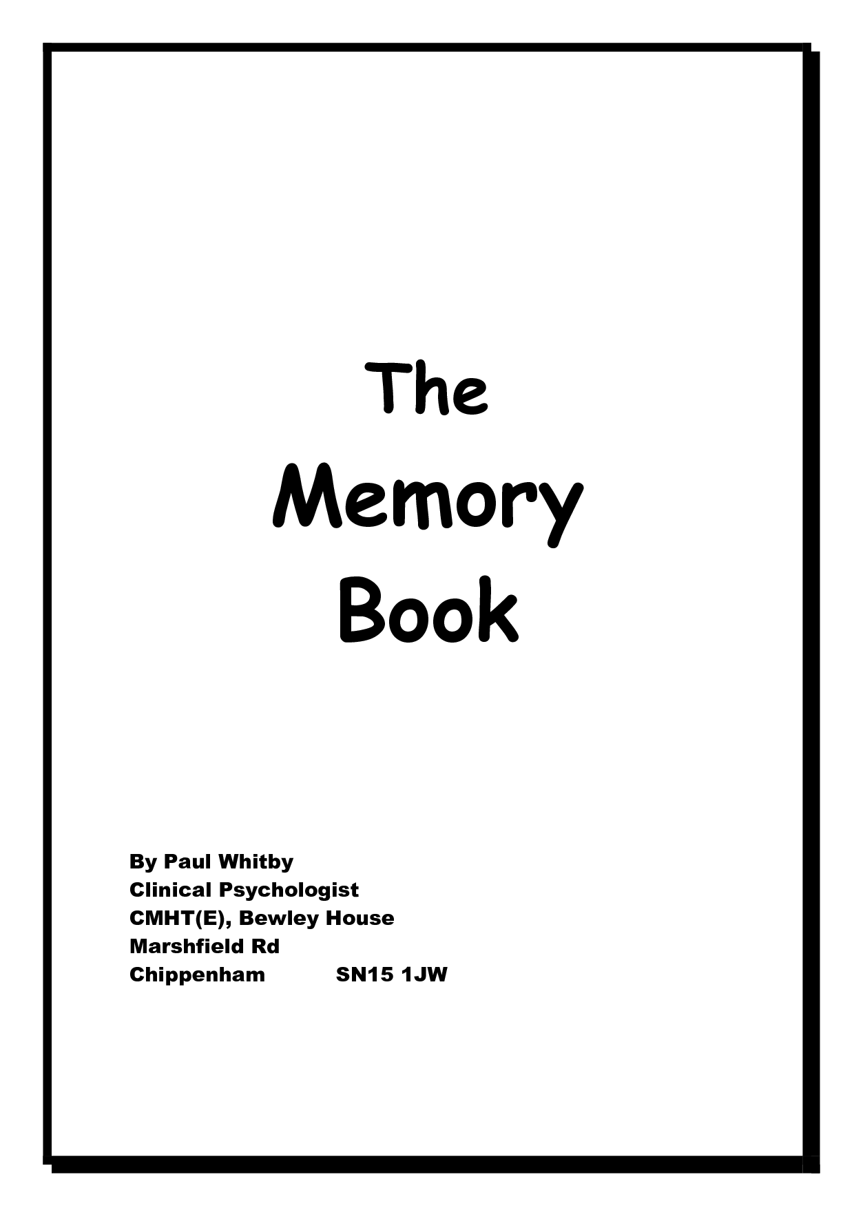 Memory Book Printable