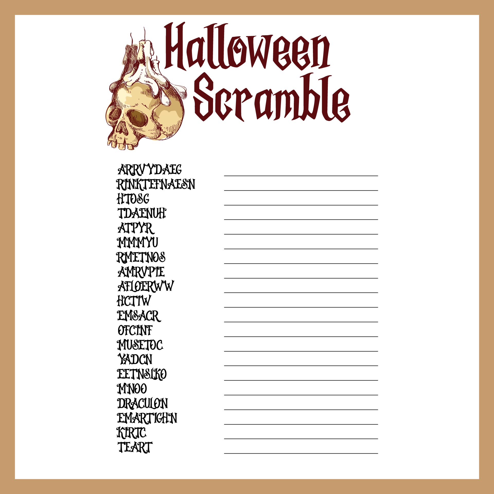 6 Best Images Of Free Printable Halloween Word Games Free Printable 