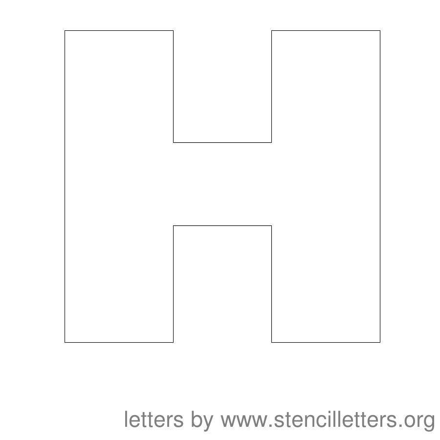 Printable Letter H Outline