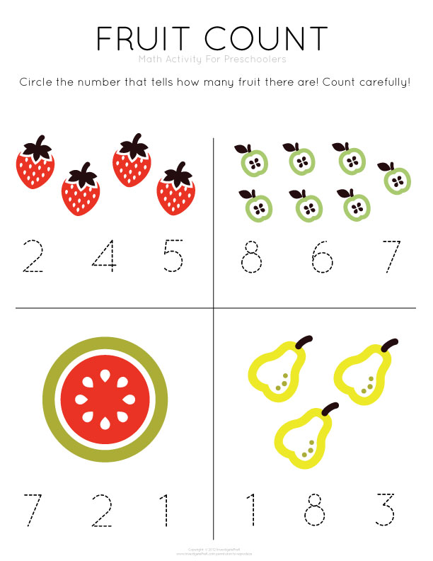 Free Printable Math Activities For Preschoolers Printable Templates