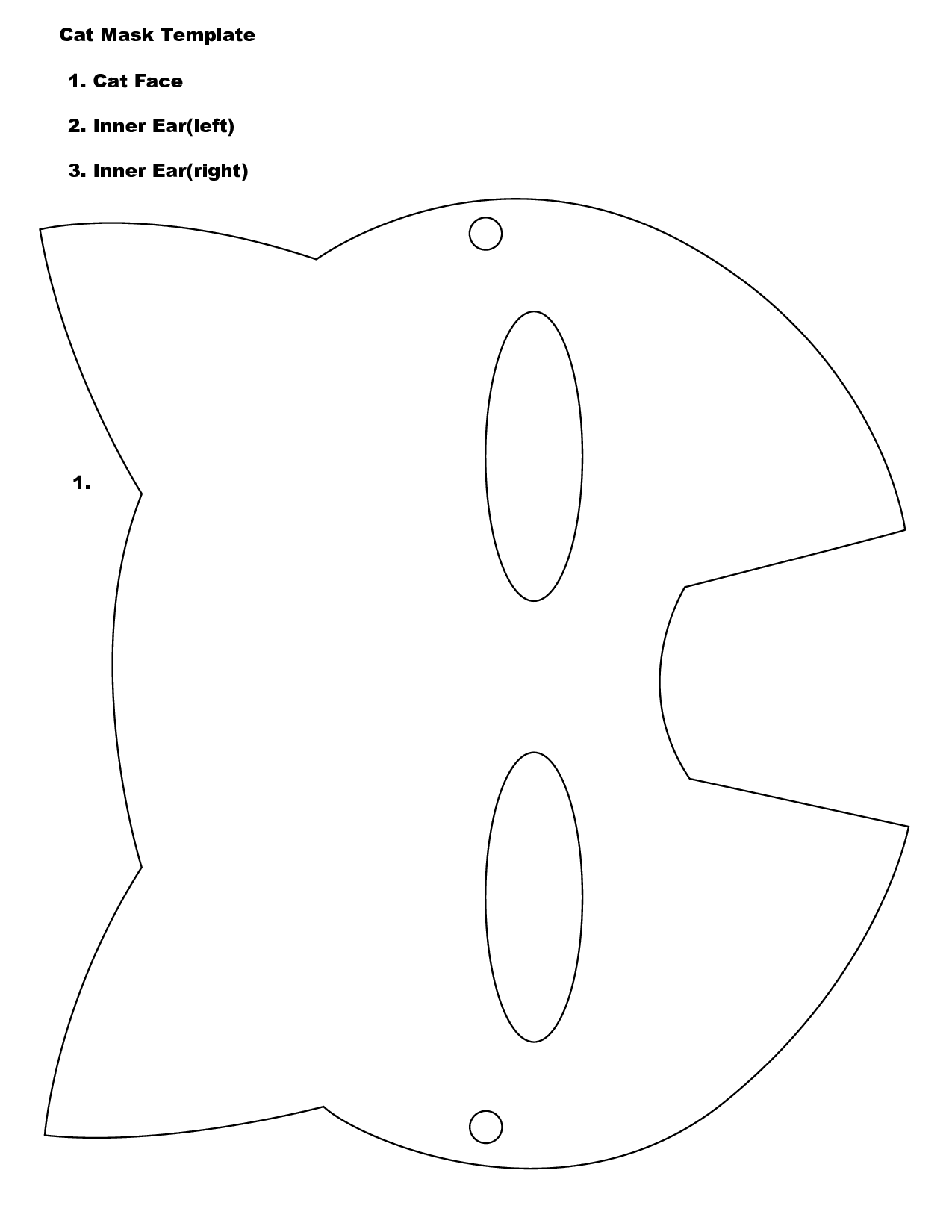 5 Best Images Of Cat Face Template Printable Printable Cat Mask