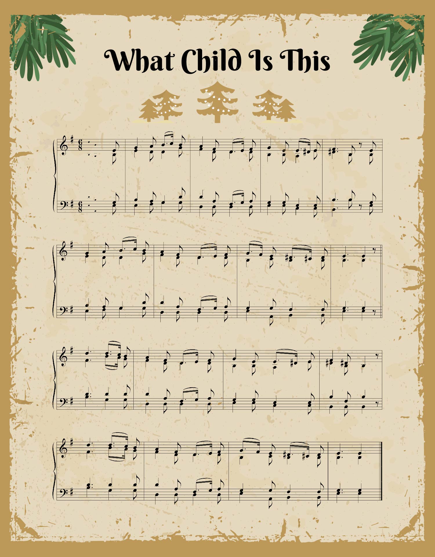 5 Best Images Of Free Printable Christmas Sheet Music Printable 