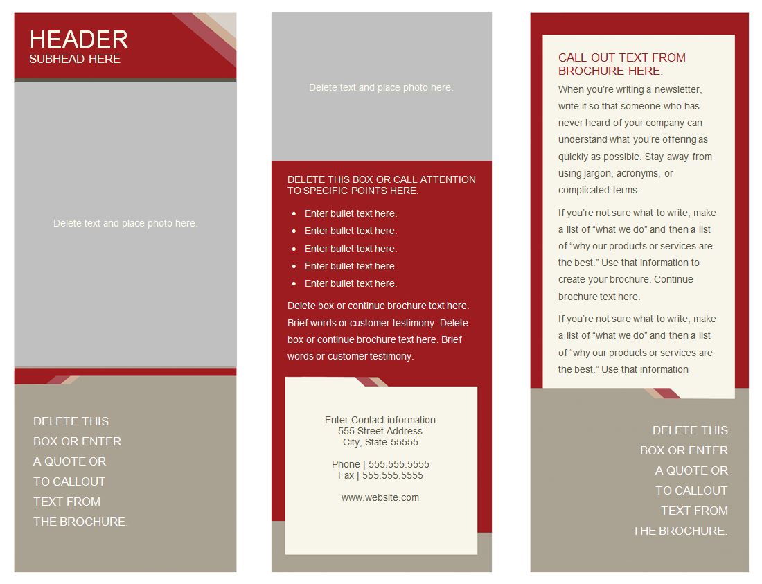 6 Best Images Of Free Printable Brochure Templates Online Free Blank