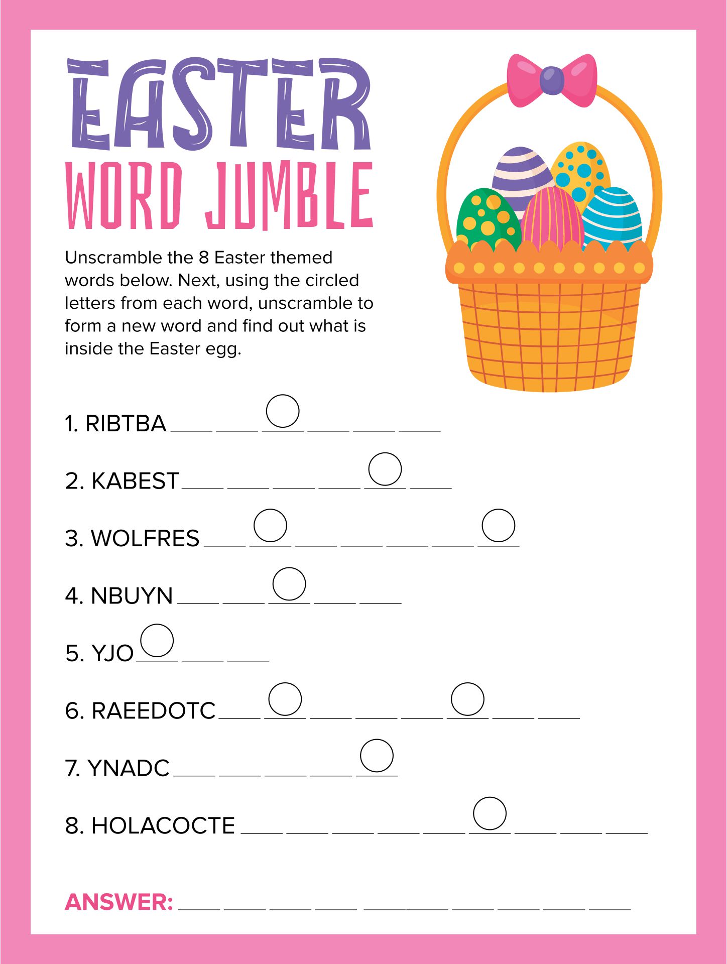 6 Best Images Of Printable Jumble Word Puzzle Pages Free Printable 