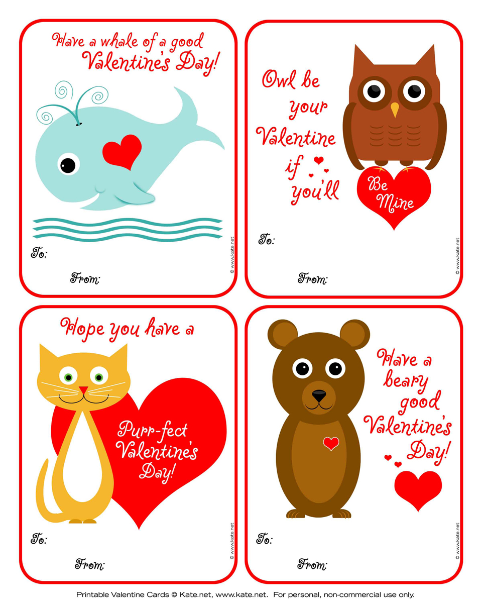 Free Printable Valentines Card Templates