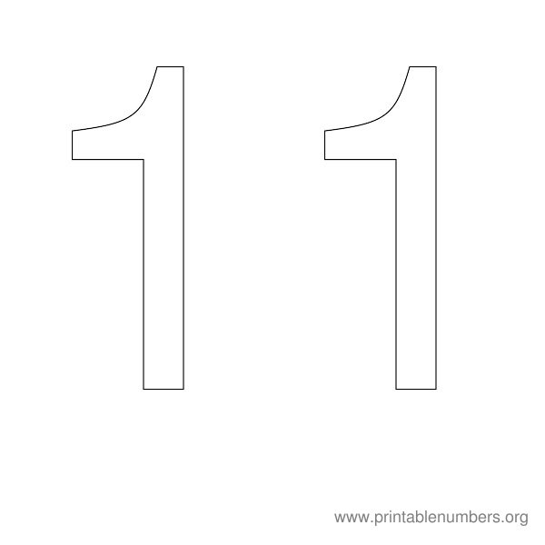 4 Best Images Of Printable Number 11 - Printable Number 11 Green 