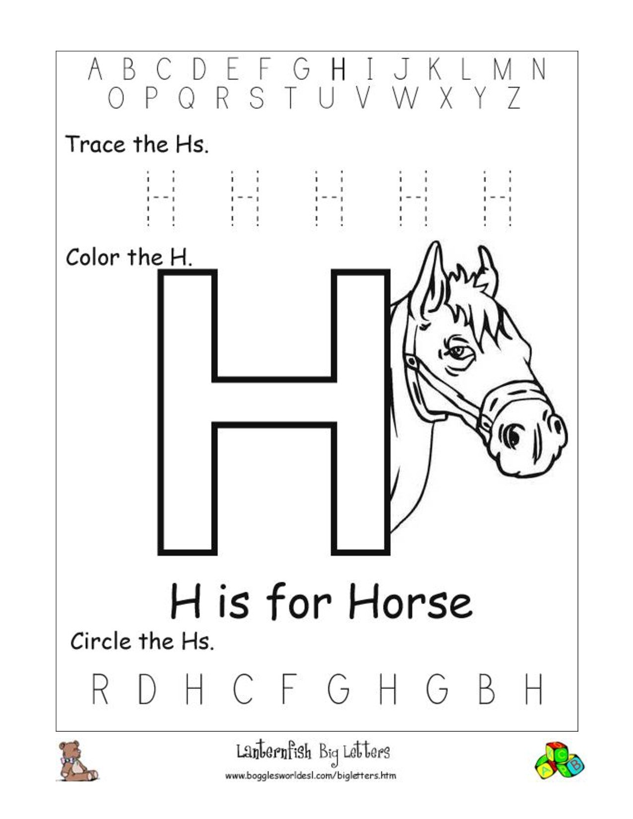 5 Best Images Of Printable Alphabet Letter H Worksheets Free Printable Letter H Worksheets 