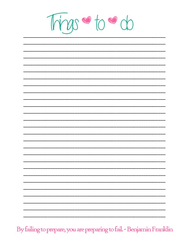 6 Best Images Of Things To Do List Printable Things To Do List Print 