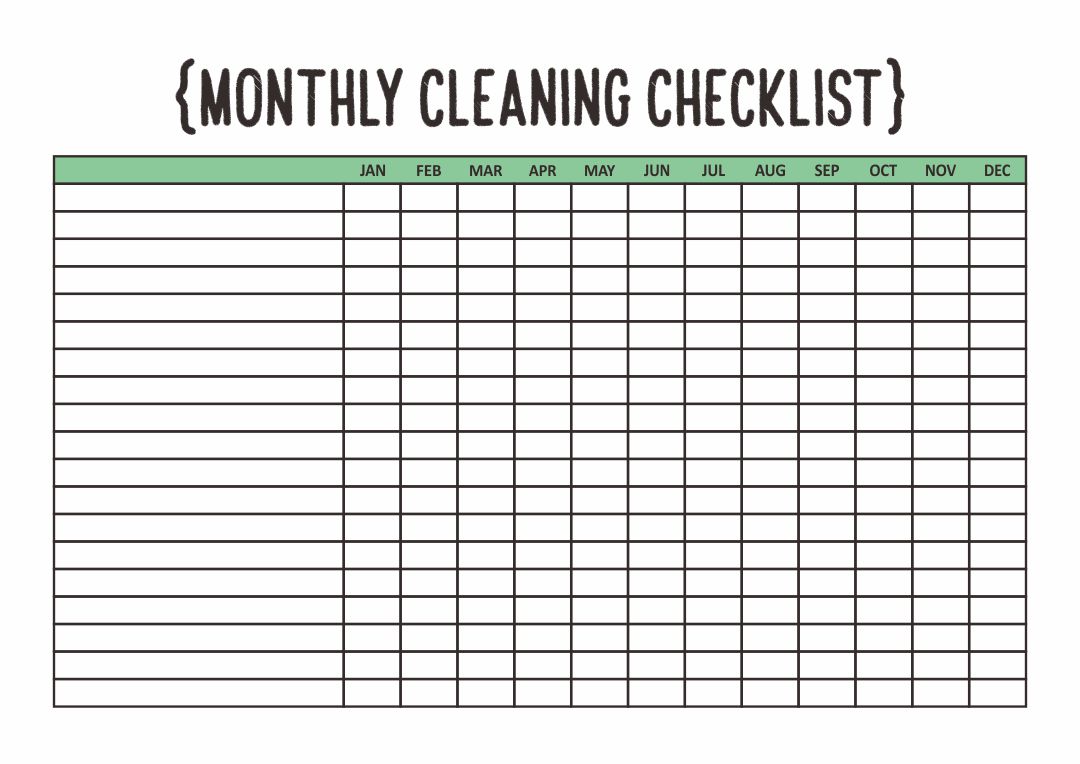 8 Best Images Of Printable Monthly Cleaning Checklist Monthly 