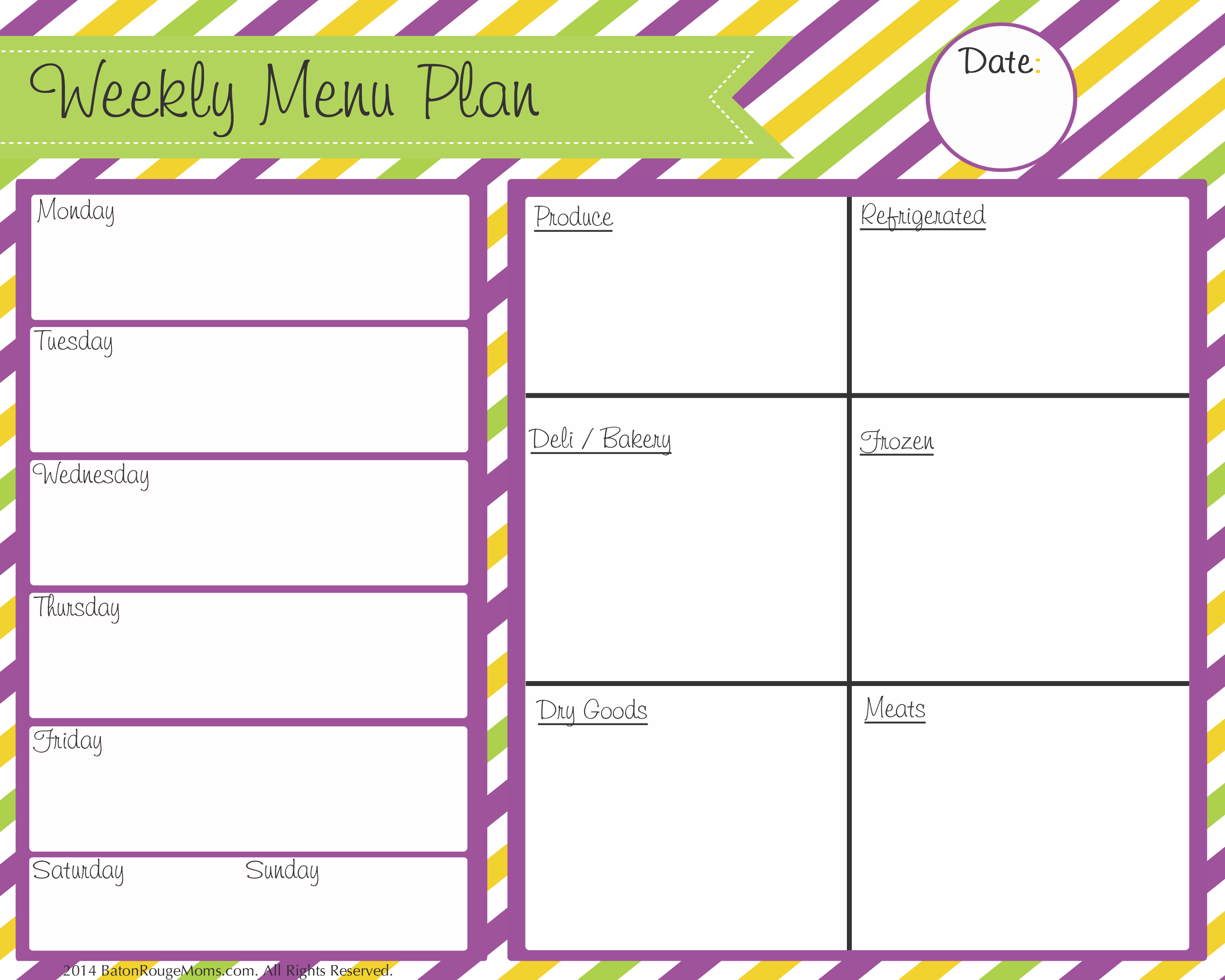6 Best Images Of Printable Blank Menu Calendar Monthly Free Printable Monthly Menu Planner