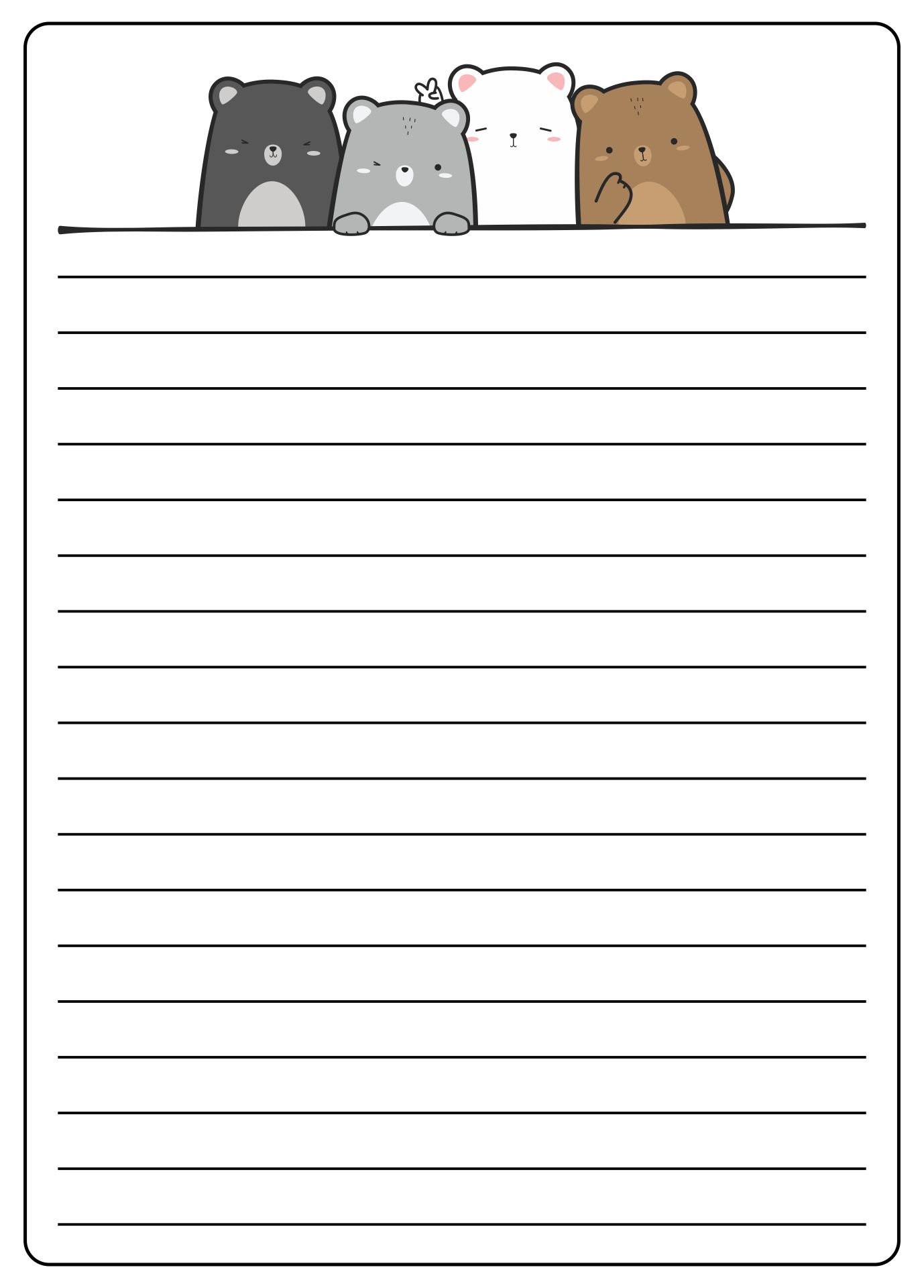 Lined Stationery Paper Printable 7861