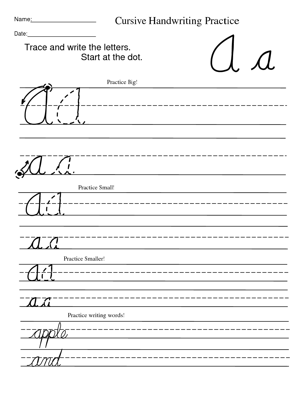 4 Best Images of Cursive Letters Worksheets Printable Free Cursive Writing Worksheet