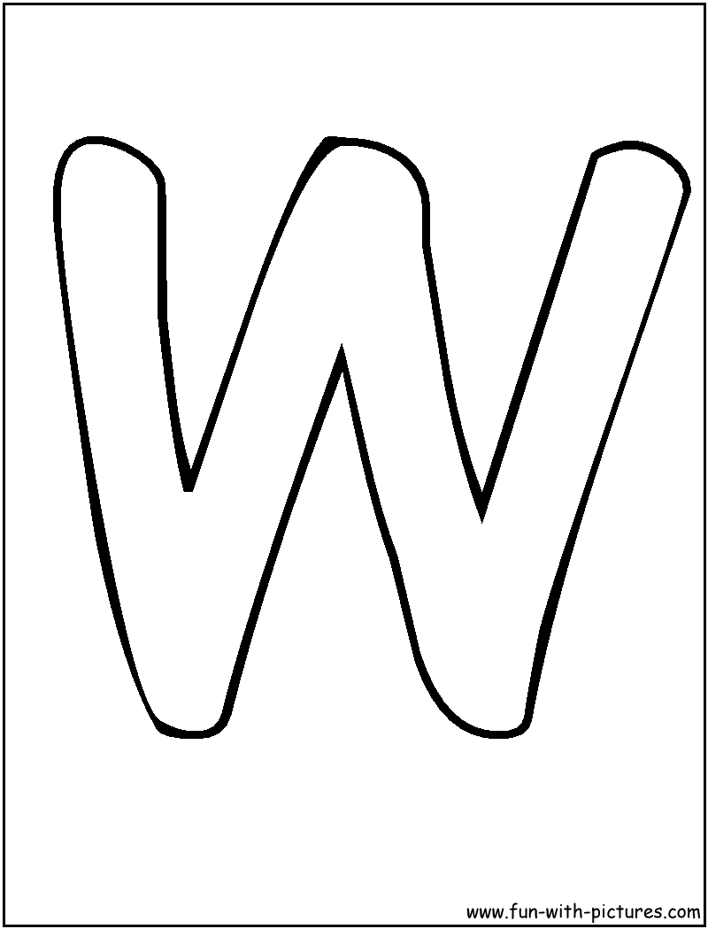 4 Best Images Of Printable Bubble Letter W W Bubble Letters Coloring Pages Bubble Letters 