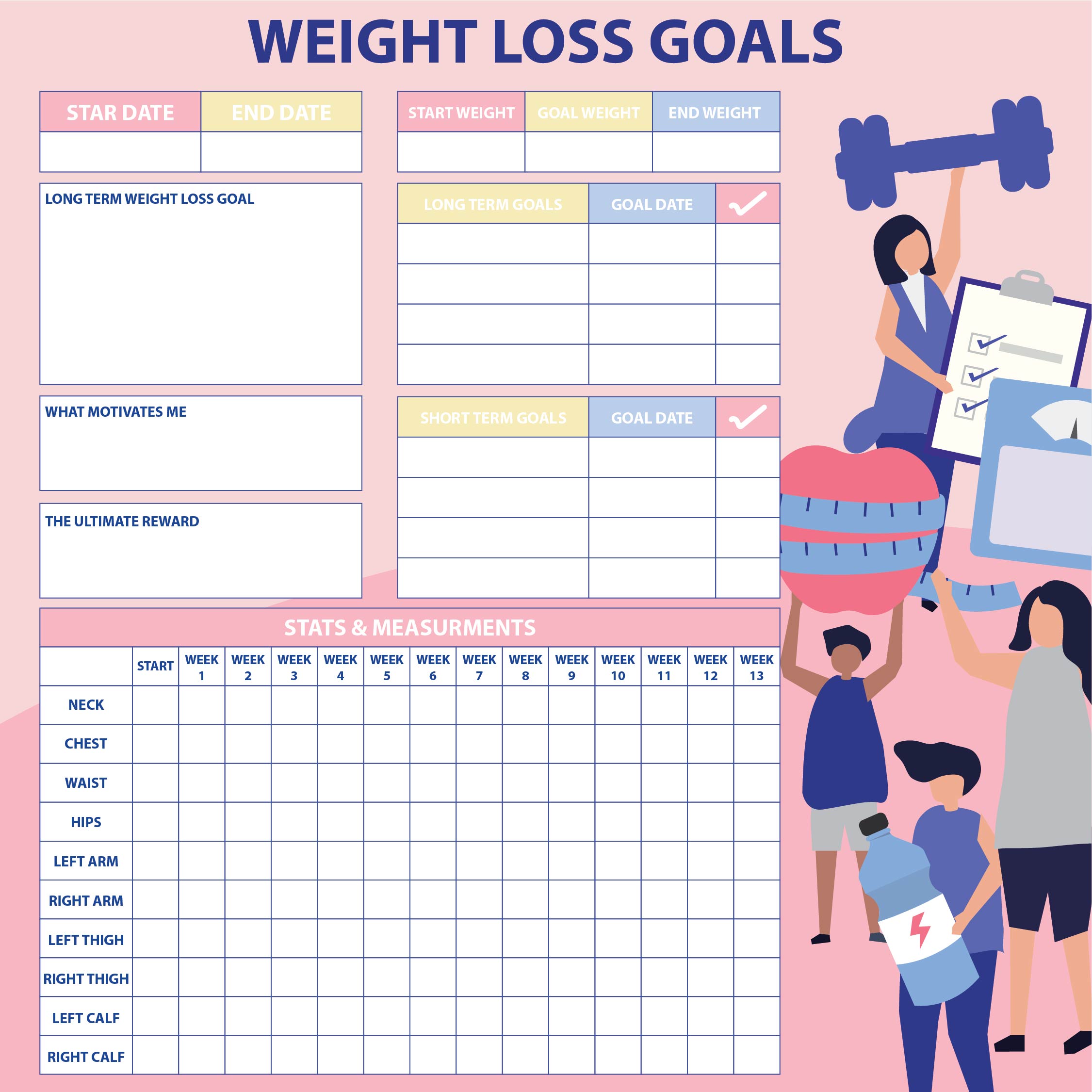 Expired Free Weight Loss Chart Printable Freebies 4 M - vrogue.co