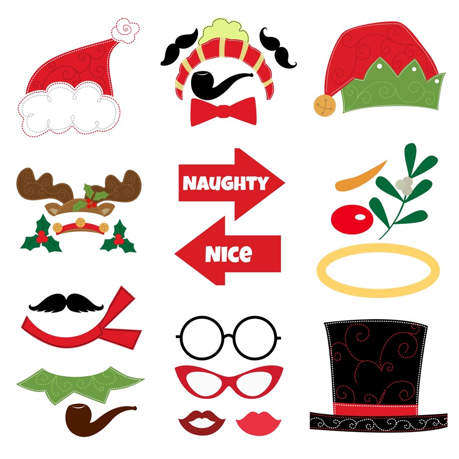 Photo Booth Props Printable Christmas