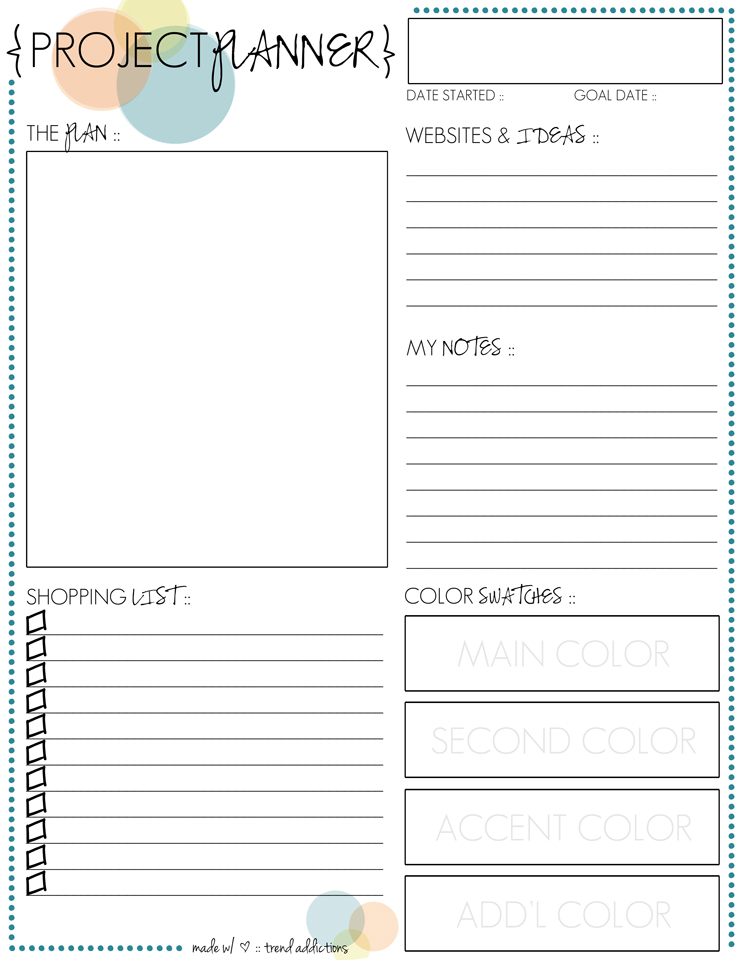 6 Best Images Of Free Printable Project Forms Printable Project 