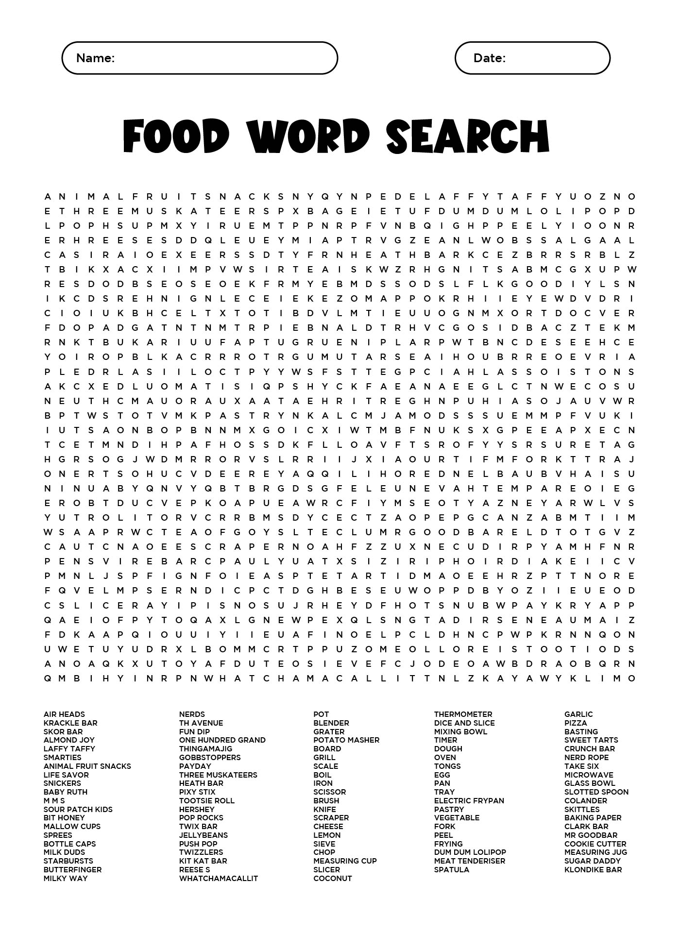 Hard Word Search Puzzles Printable