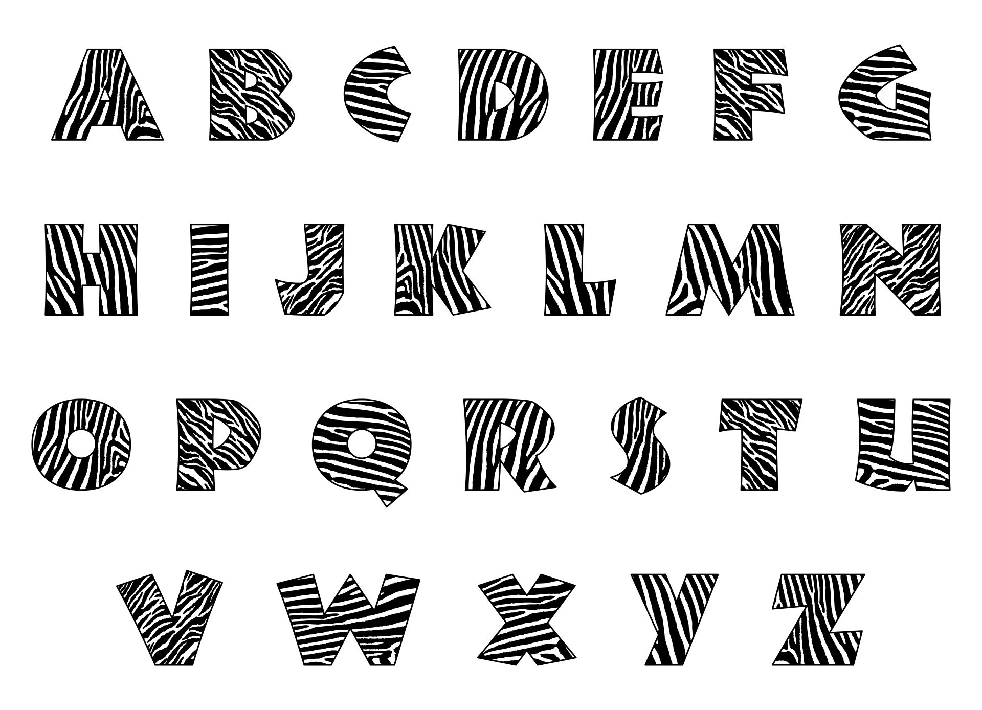 7 Best Images Of Large Printable Fonts Alphabets Cow Print Font Free 