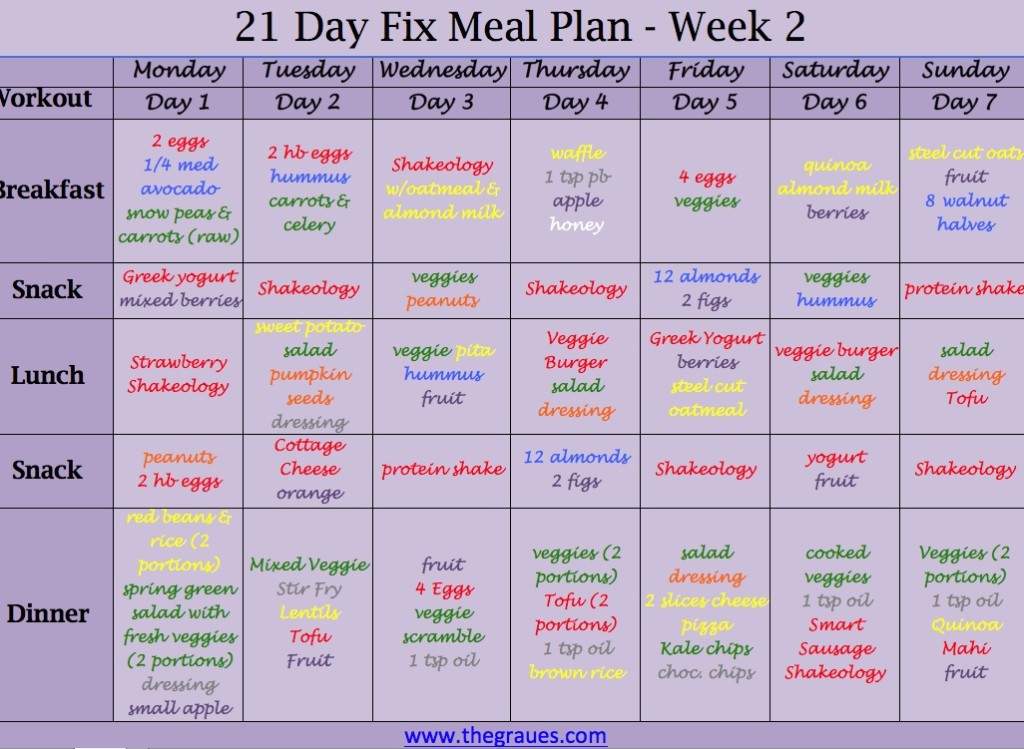 8 Best Images Of 21 Day Fix Meal Plan Printable 21 Day Fix Printables