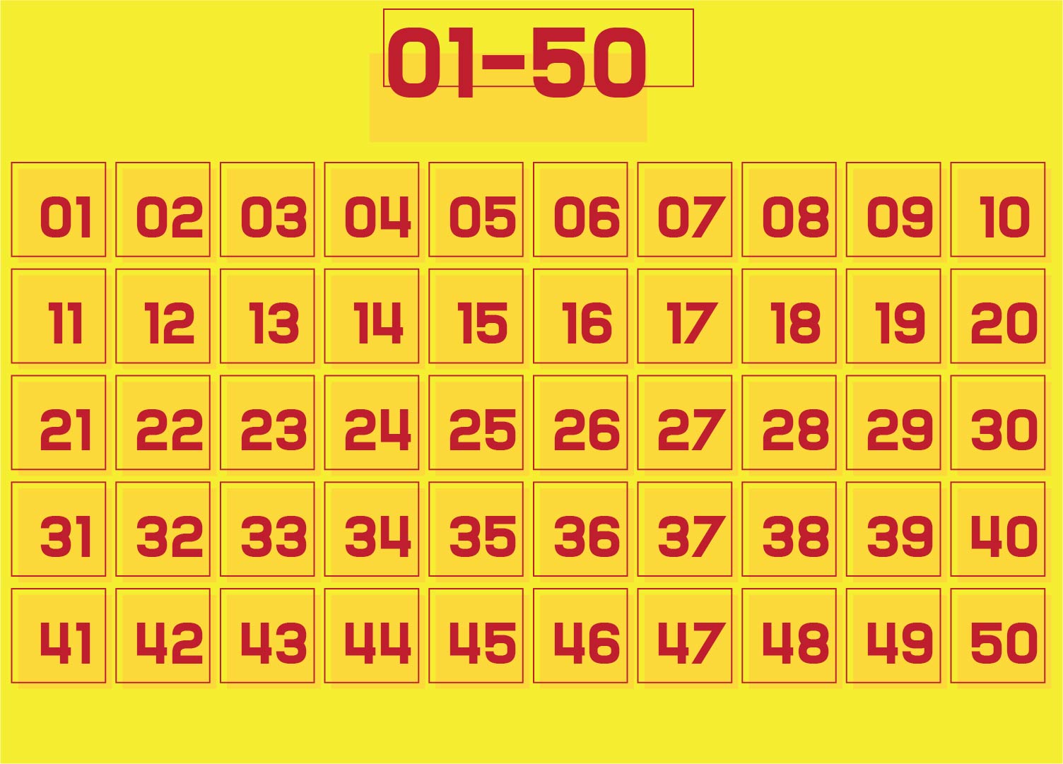 Large Printable Numbers 1 50 Printable World Holiday