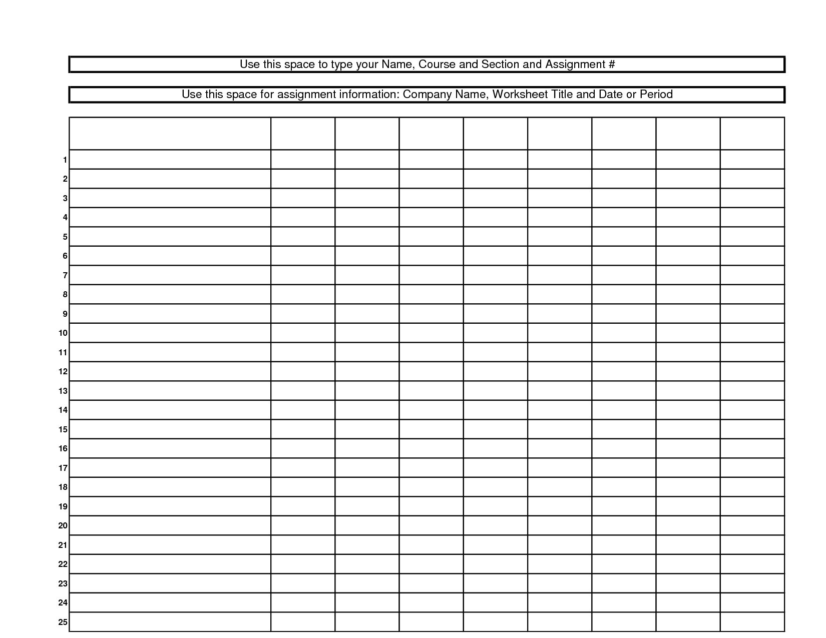 8 Best Images Of Printable Blank Forms With Columns Printable Blank 3 Column Chart Blank 10