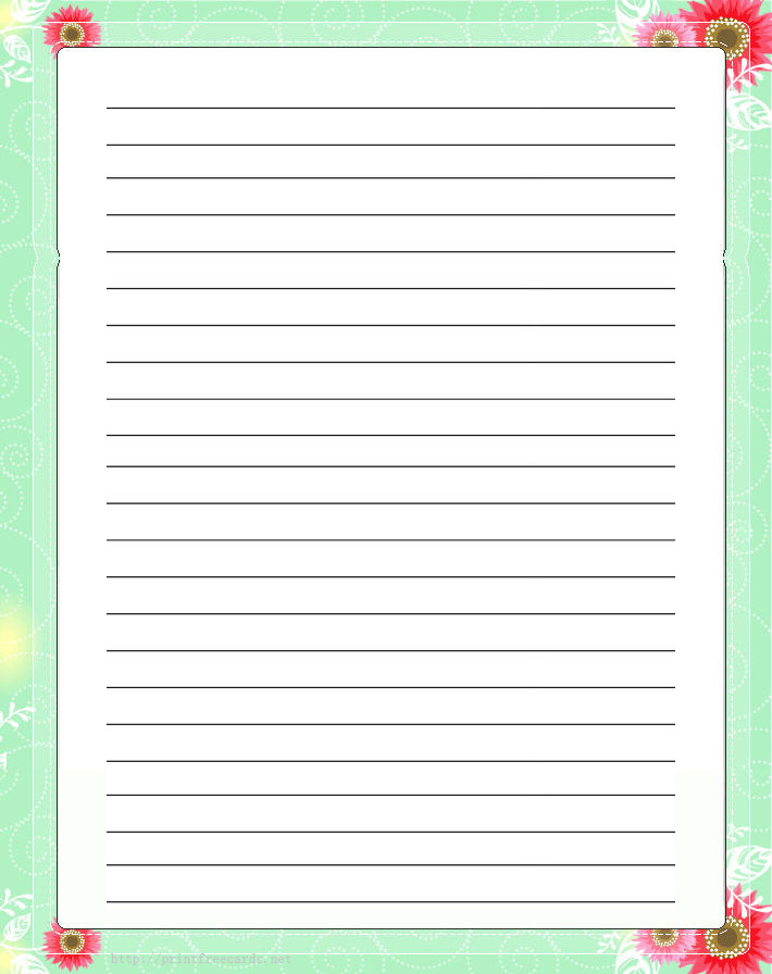 7 Best Images Of Free Printable Lined Writing Paper With Border Free 