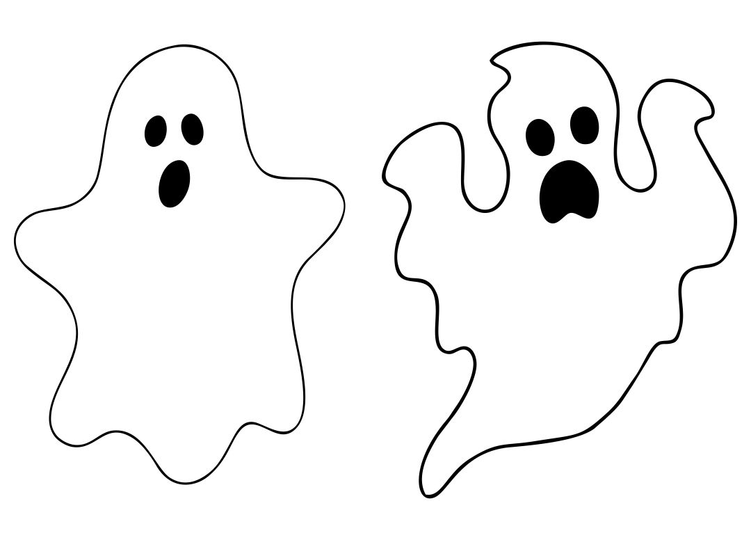 Modèle de fantôme Printable halloween decorations Halloween templates
