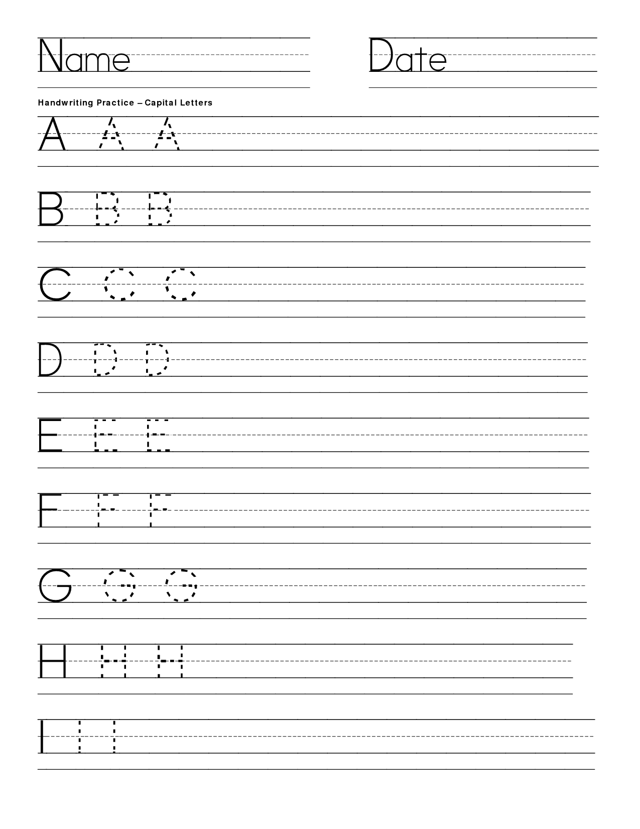 7 Best Images Of Handwriting Practice Printables Letter Writing 