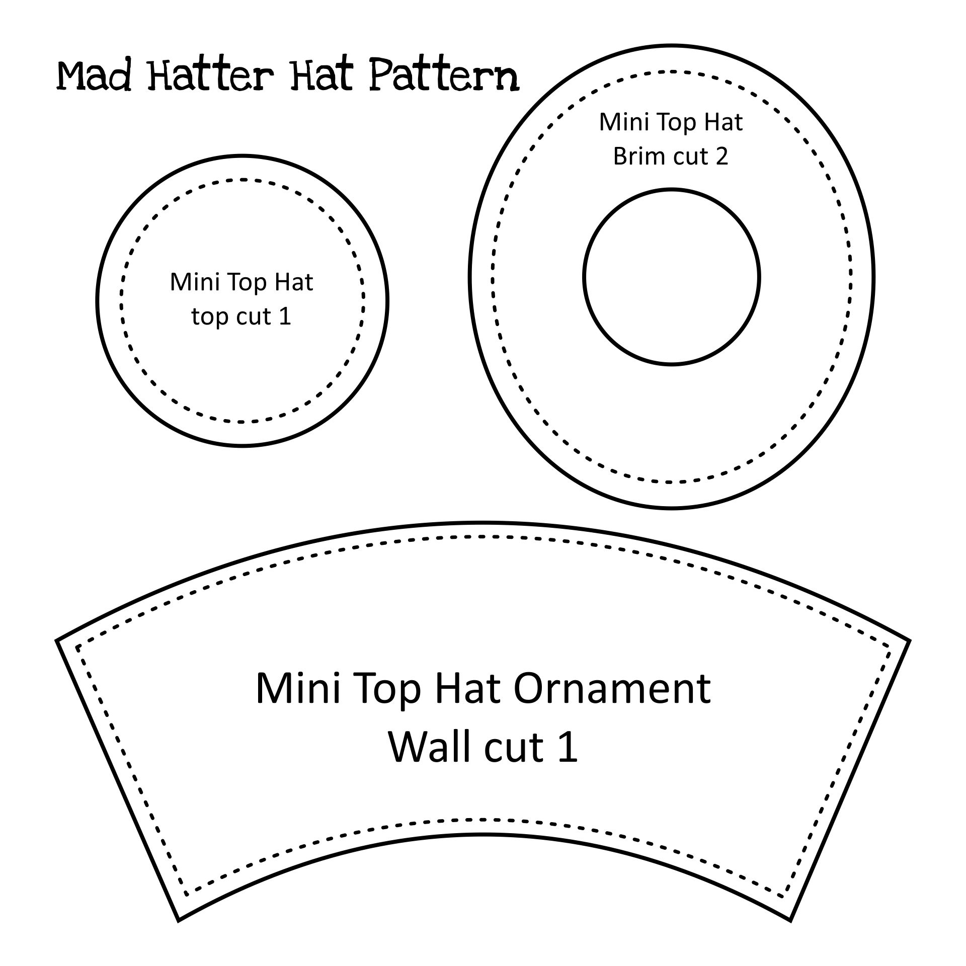 Top Hat Pattern Printable Printable Templates