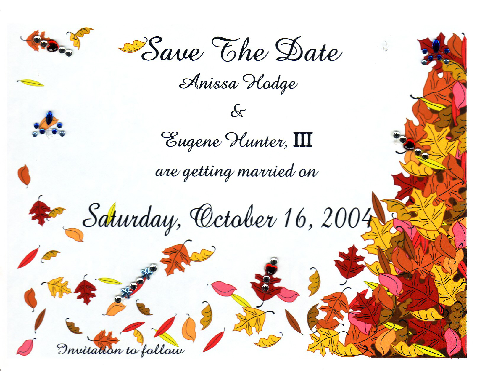 Free Fall Wedding Invitation Templates