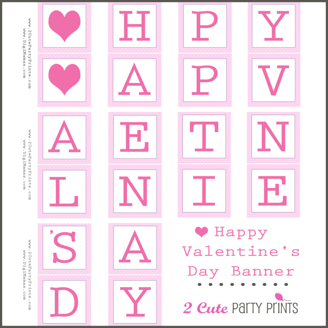 8 Best Images Of Free Printable Banner Happy Valentine s Printable Valentine Banner Free