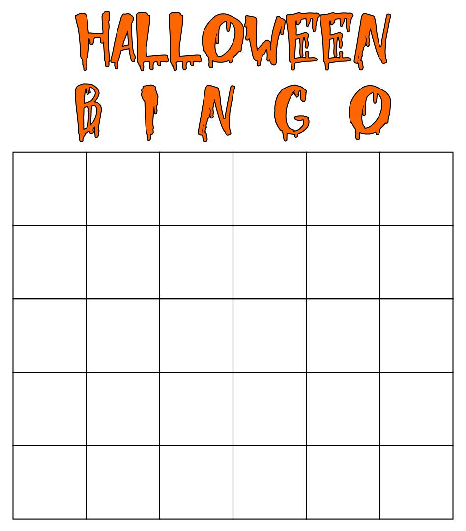 Blank Halloween Bingo Cards Printable Printable Templates