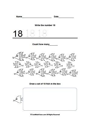 6 Best Images of Printable Math Worksheets Number 17 - Number 17