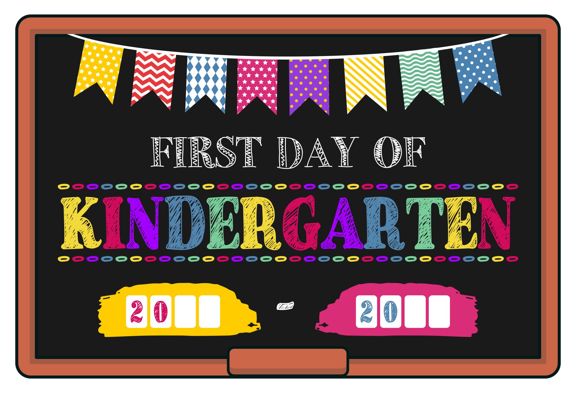 Free Printable First Day Of Kindergarten Sign