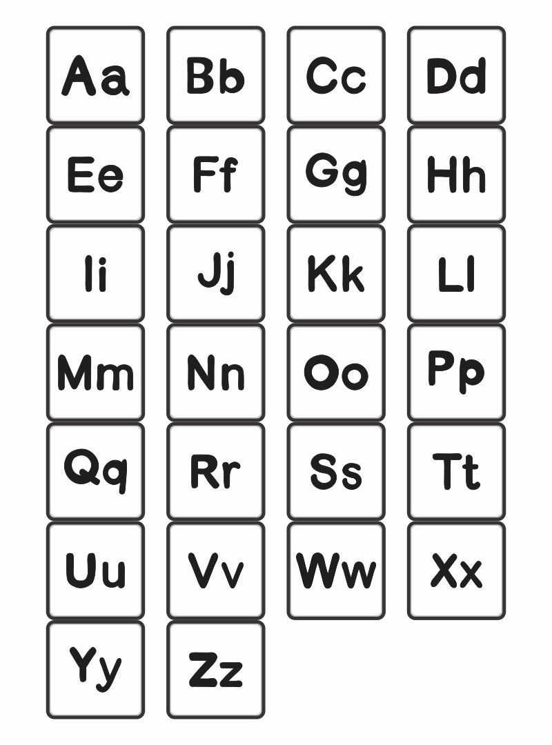 List Of Lowercase Letters
