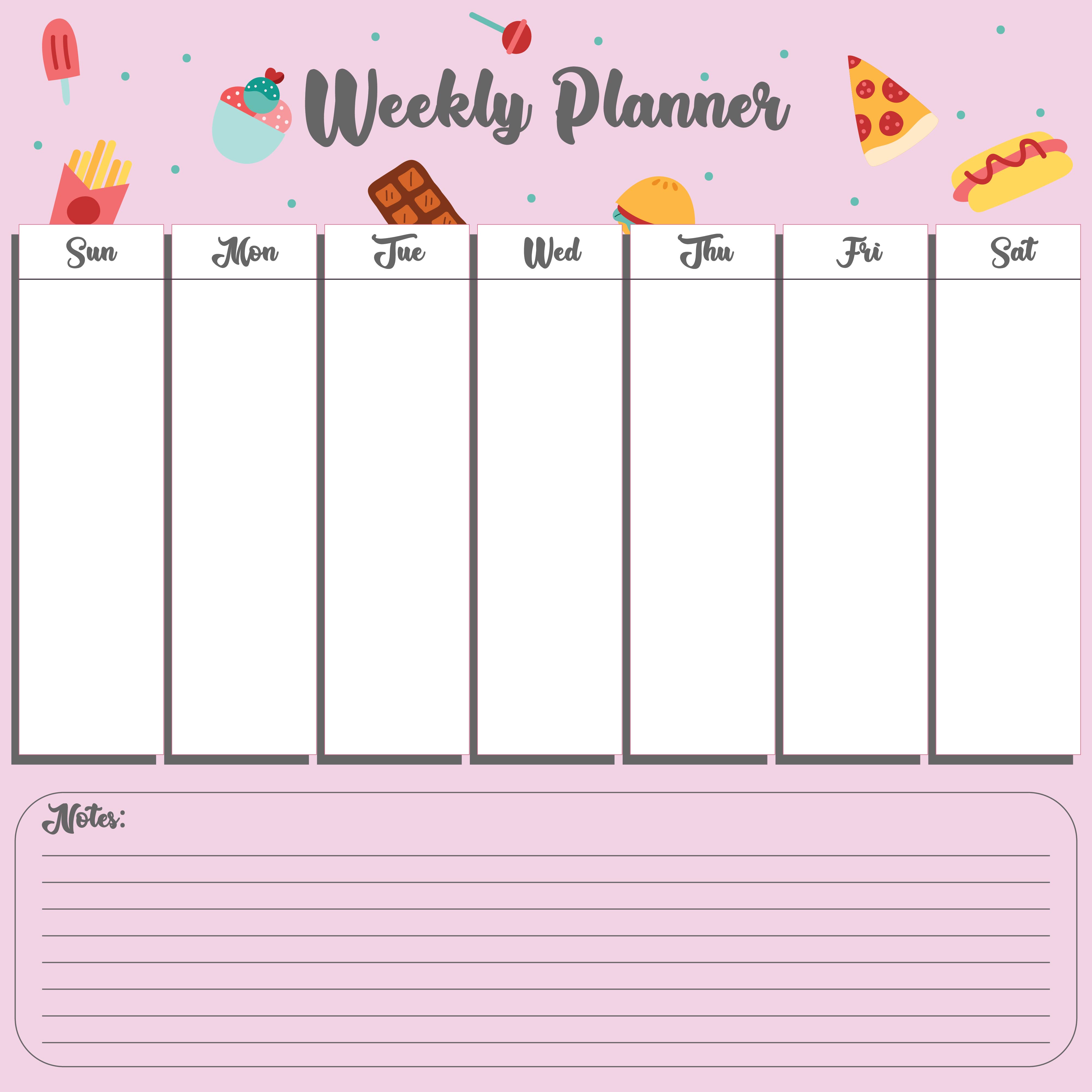 Best Images Of Weekly Planner Printable Pdf Weekly Planner Template