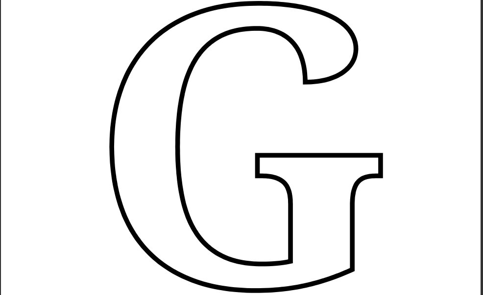 Letter G Template Free Printable