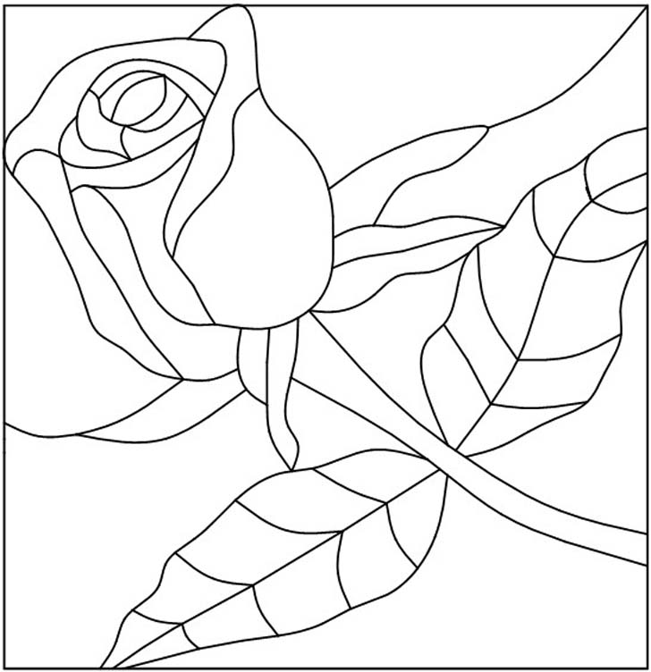 8 Best Images Of Printable Roses Designs Printable Rose Tattoo Designs Stained Glass Painting