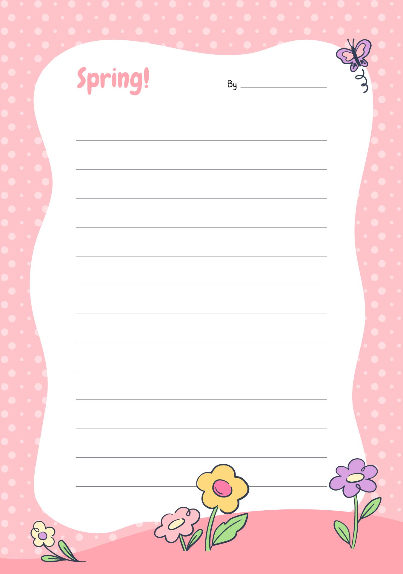 5 Best Images Of Spring Writing Paper Printable Free Printable Border 
