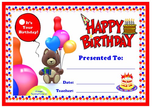 5 Best Images of Free Printable Happy Birthday Certificates Happy