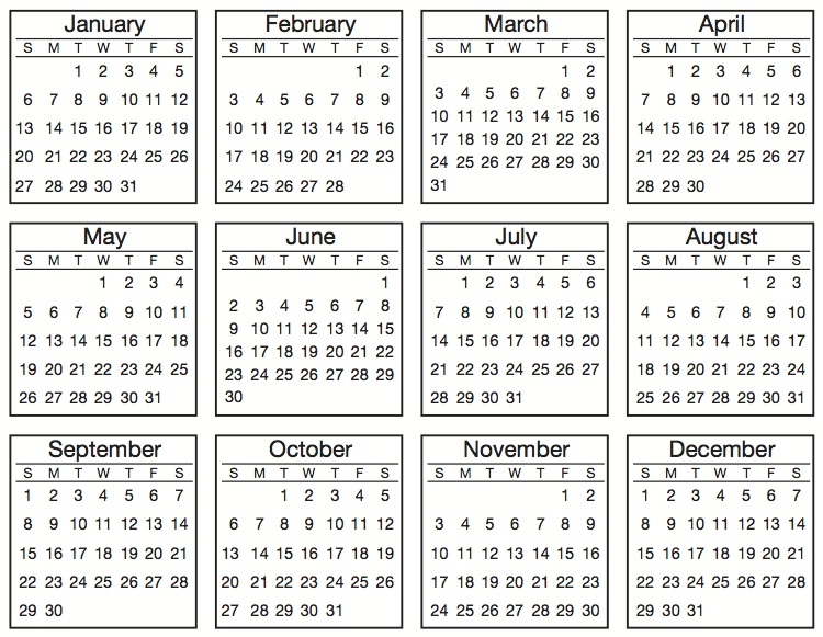 7 Best Images Of Printable Mini Calendar Template 2013 Printable 2012