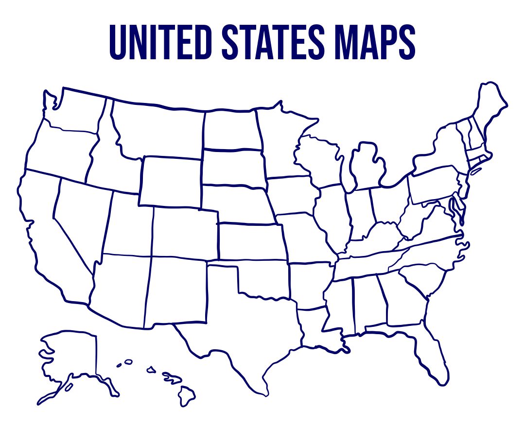 Best Images Of Printable Labeled United States Map United States