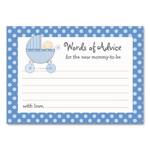 8 Best Images Of Mommy Advice Cards Printable Baby Shower Mommy 