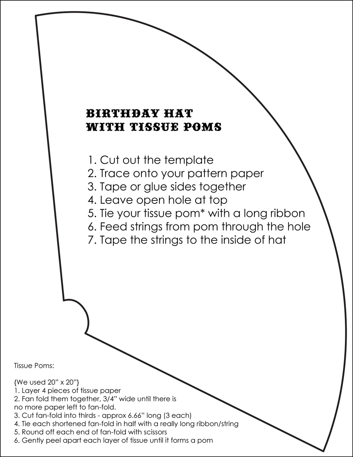 6 Best Images Of Mini Party Hat Template Printable Birthday Party Hat 