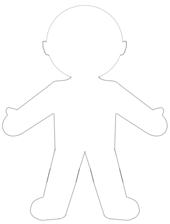 5 Best Images of Large Printable Paper Doll Template - Blank Paper Doll
