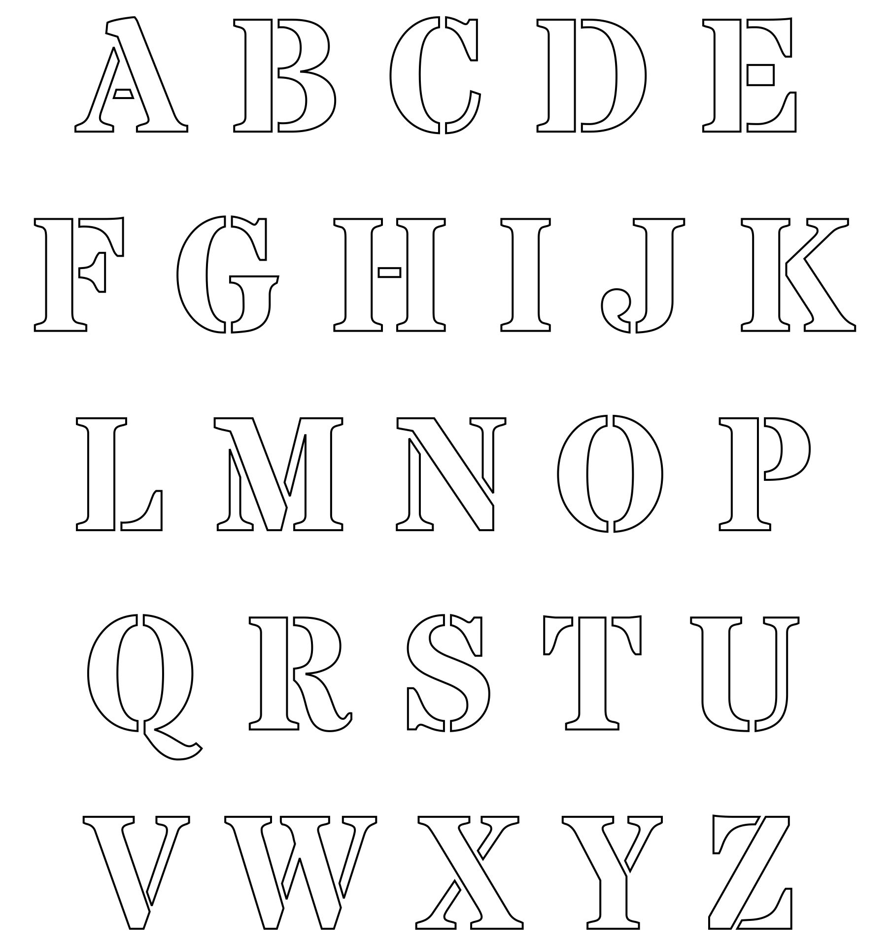 free-printable-alphabet-template-upper-case-printable-templates