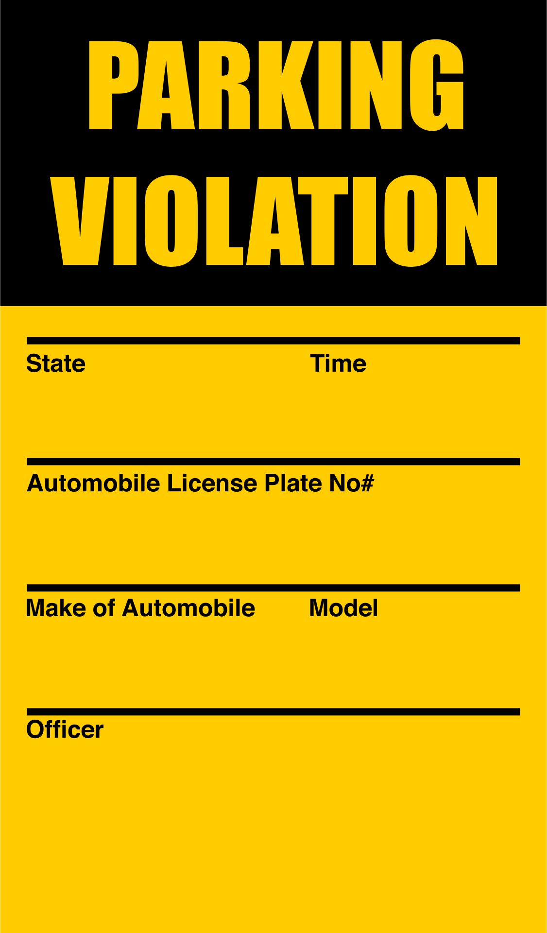 parking ticket template pdf