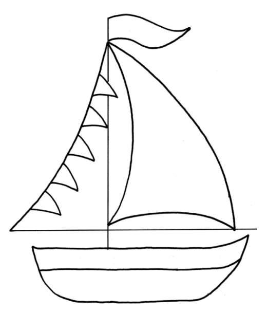 7 Best Images of Nautical Boat Printable Template - Boat Coloring Pages