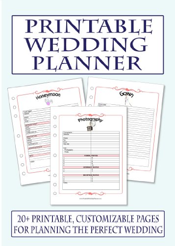 6 Best Images Of Printable Wedding Planner Wedding Planner Binder Free Printables Wedding 