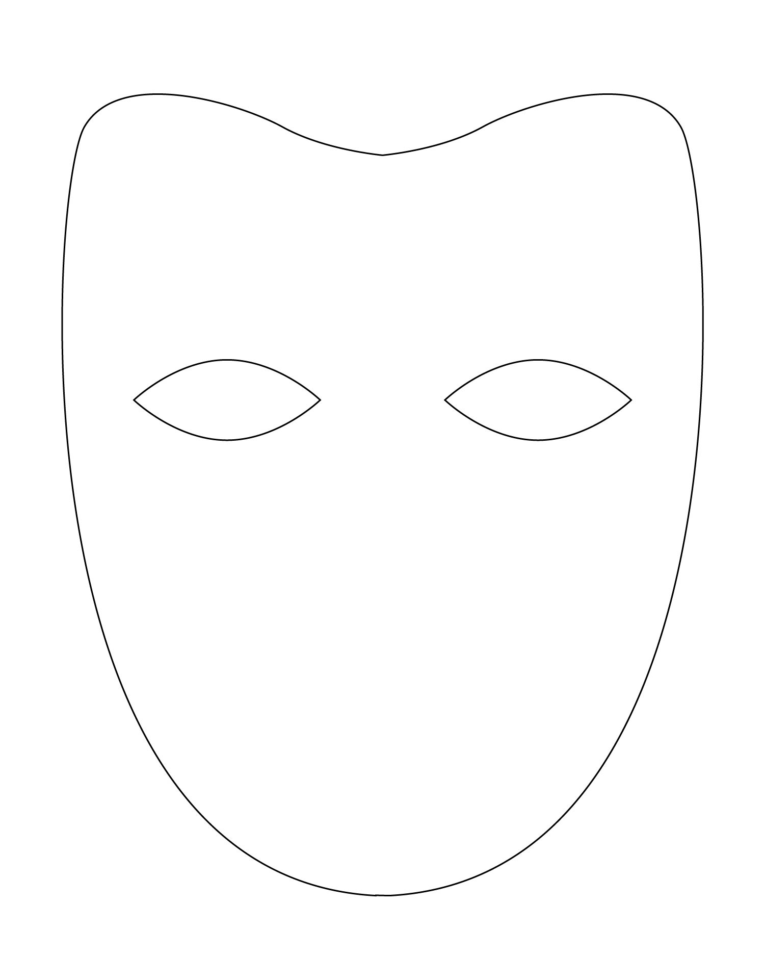 7 Best Images Of Plain Masks Templates Printables Printable Blank